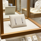 orecchini tennis in oro bianco 18k e 1 fila diamanti naturali 1,00ct