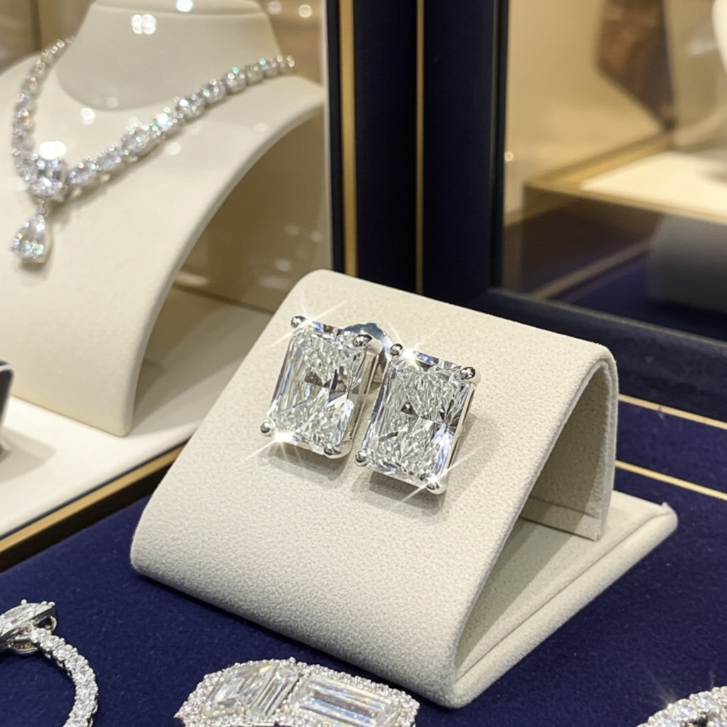 Orecchini a lobo - 18 carati Oro bianco - 1.00ct. Diamante (Naturale) -