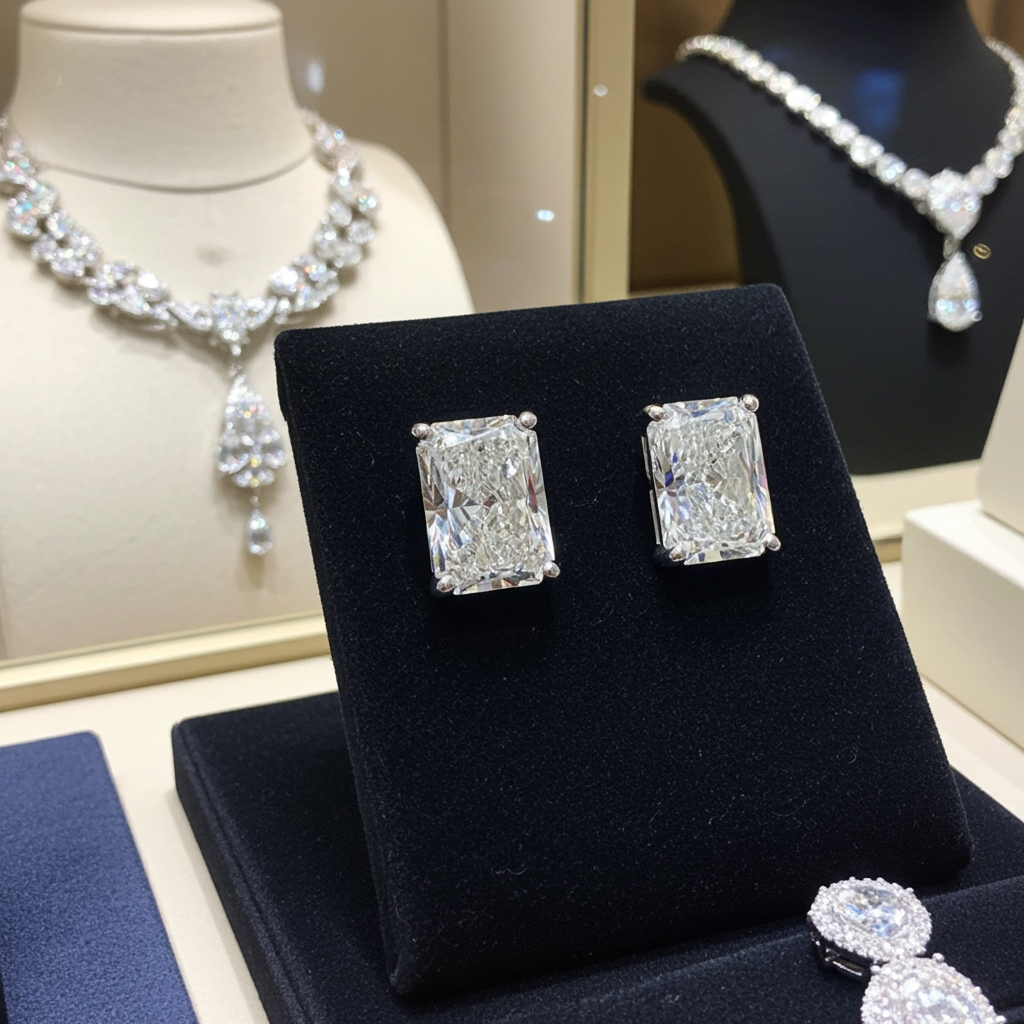 Orecchini a lobo - 18 carati Oro bianco - 1.00ct. Diamante (Naturale) -