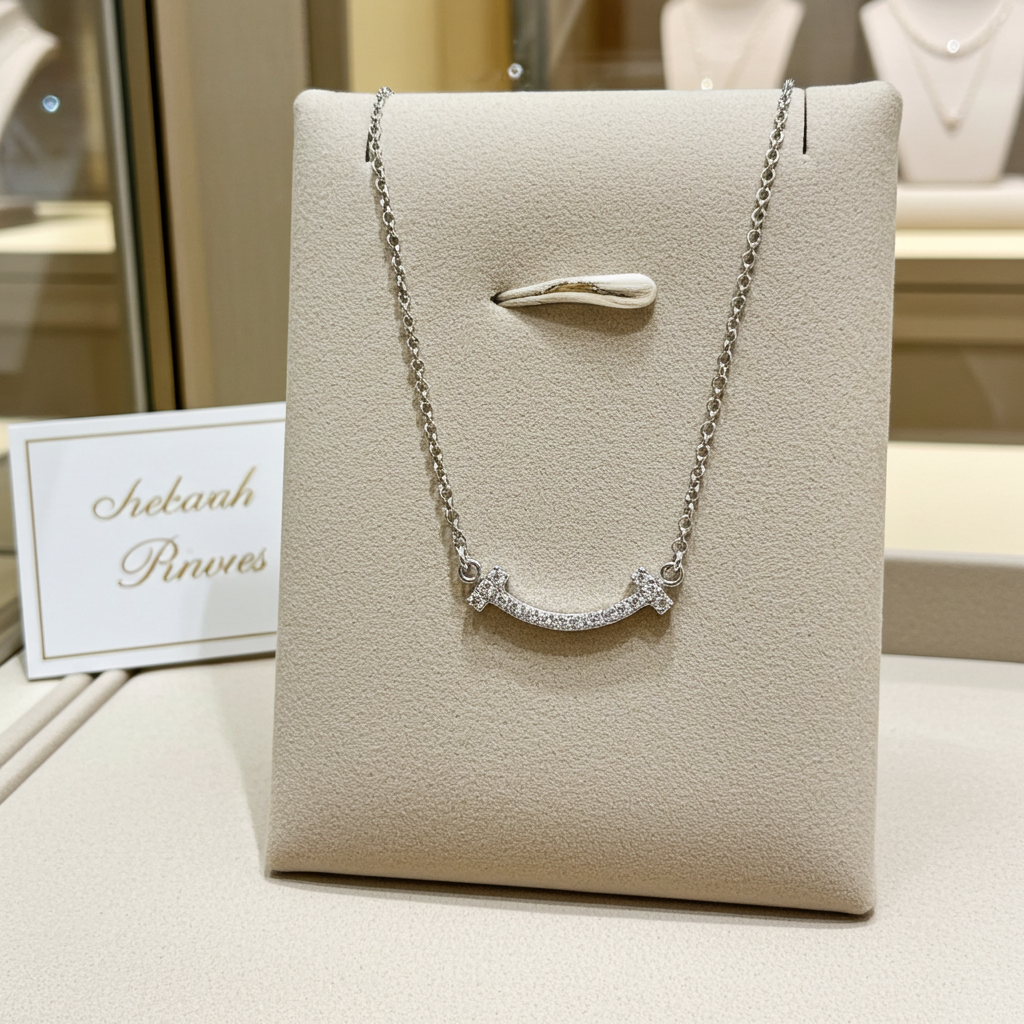 Collana TIFFANY & CO in oro e diamante naturale 0.48 ct