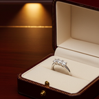 Anello trilogy , diamanti naturali 1.20 ct certificato IGI D IF