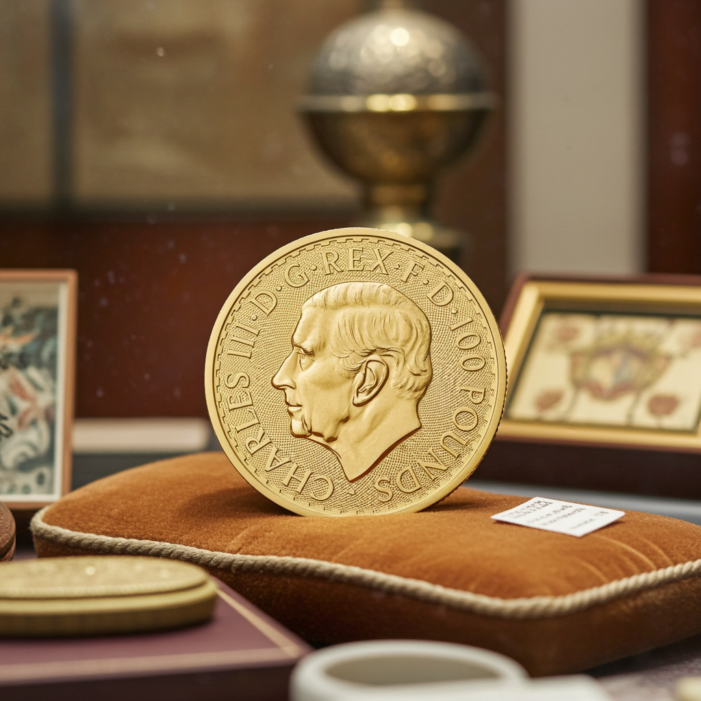 100 pounds sterline oro 24k britannia 1 oz(31,10 g) CARLO III