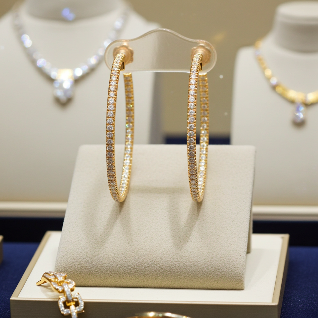 Orecchini a cerchio - 18 carati Oro giallo 2.00ct Diamante (Naturale)