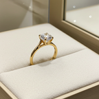 Anello di fidanzamento - 18k giallo - 0.65ct. tw. Diamante (Naturale)