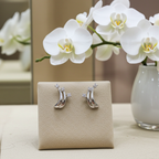 Orecchini Trilogy in Oro Bianco con 0.60ct Diamanti Naturali