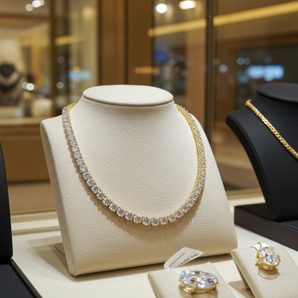 Collana - 18 carati Oro giallo, D-E/VVS - 11.43ct. tw. Diamante (Naturale)