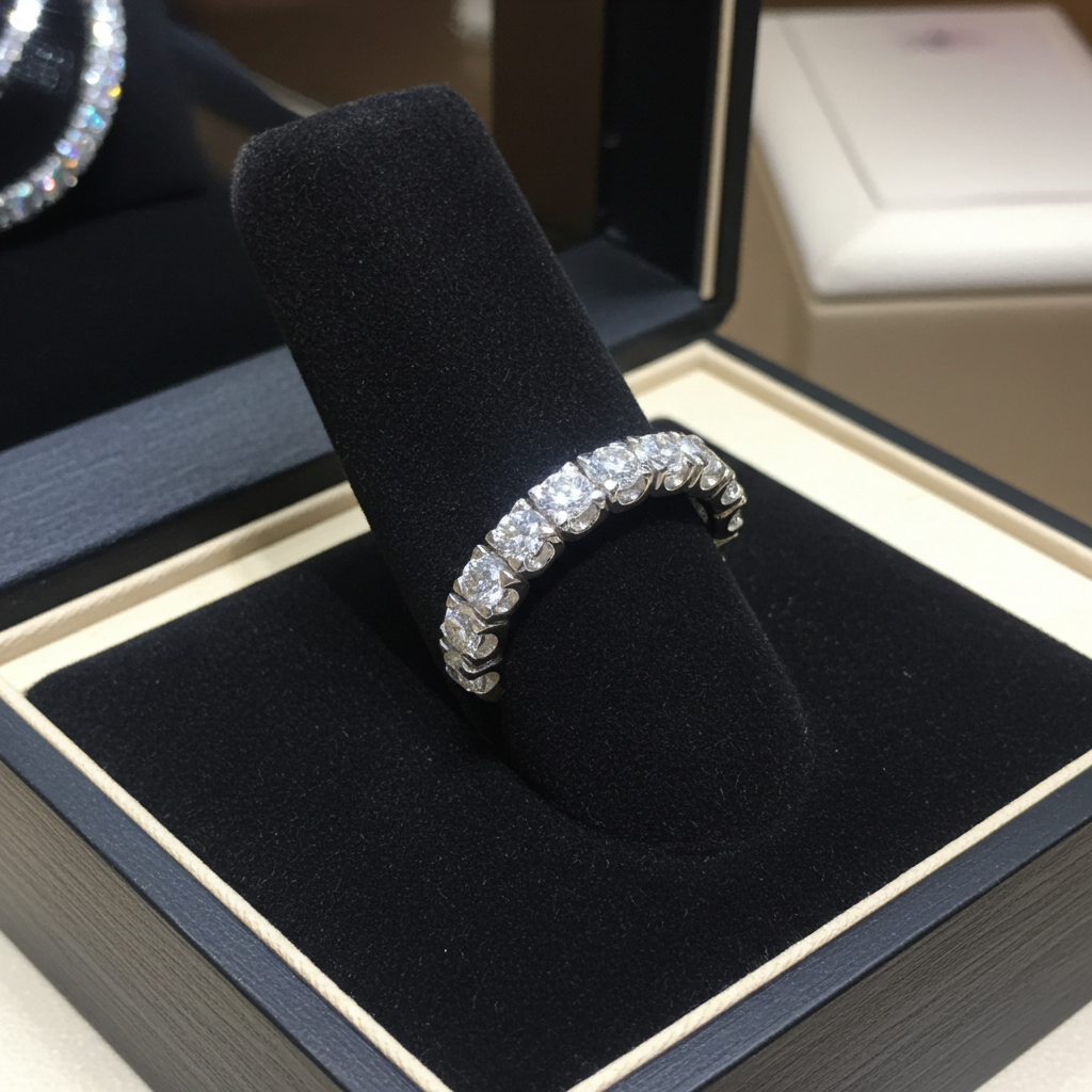 Anello Eternity con 3.50 ct  diamanti Naturali