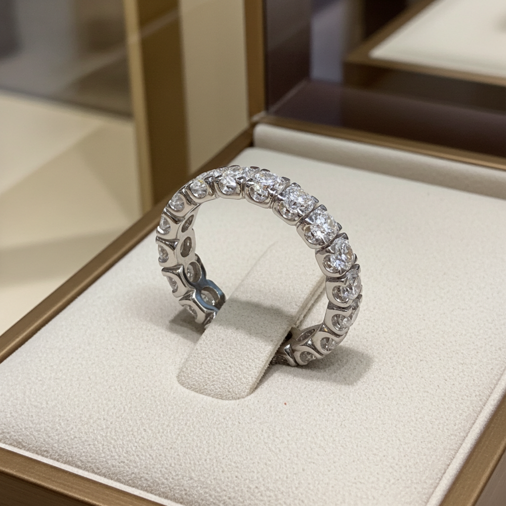 Anello Eternity con 3.50 ct  diamanti Naturali