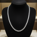 Collana collier tennis a cipollina in oro e diamanti naturali 6.40ct