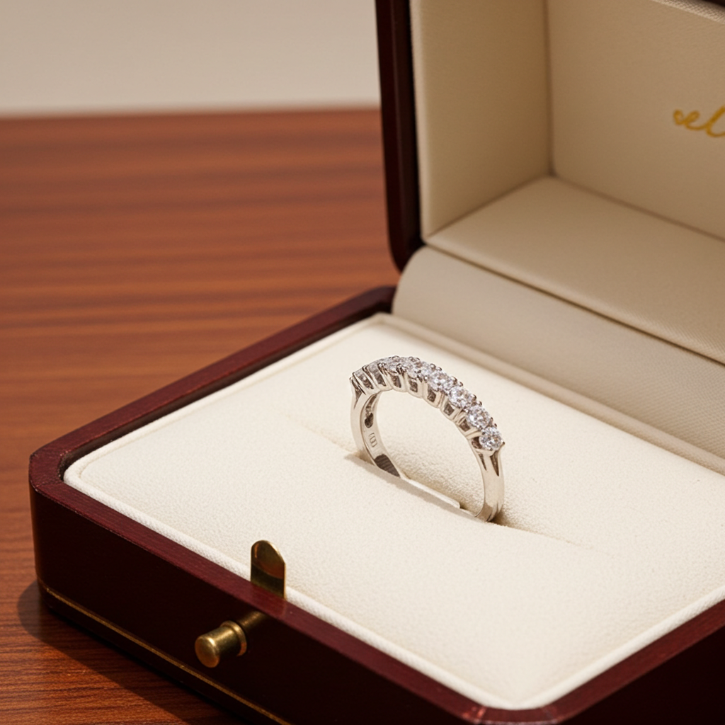 Anello riviera - 18k bianco - 1.72ct. tw. Diamante (Naturale) - Fede nuziale