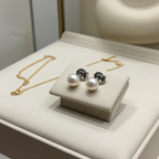 Orecchini - 18 carati Oro giallo Perla - Akoya 9 mm