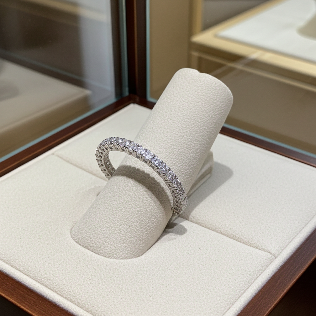 Anello Eternity con 1.20 ct  diamanti Naturali