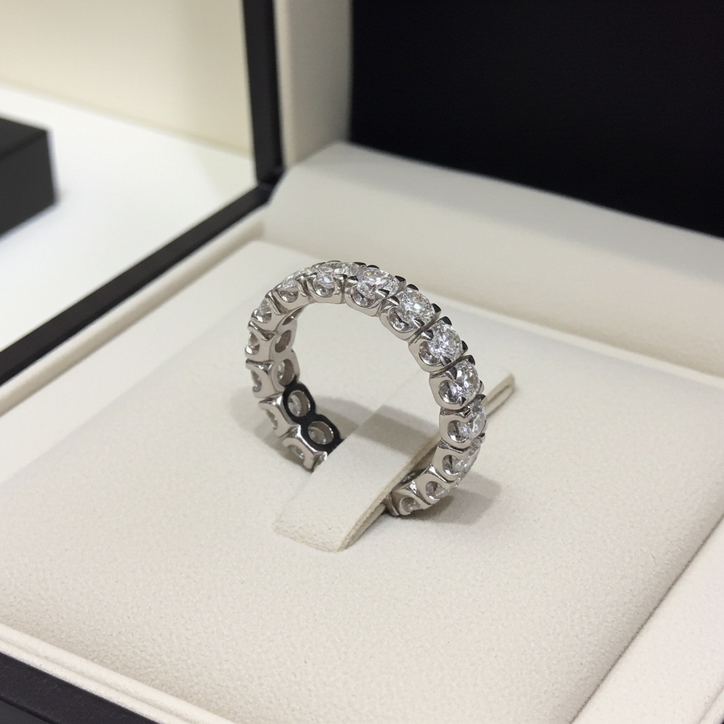 Anello Eternity con 3.50 ct  diamanti Naturali