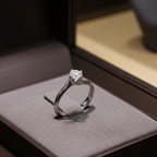 Anello solitario con diamante naturale 1.00 ct certificato IGI D IF