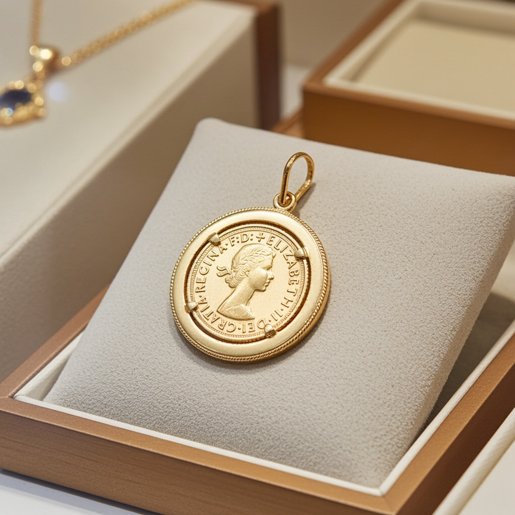 Ciondolo - Collana  oro con sterline oro 22k