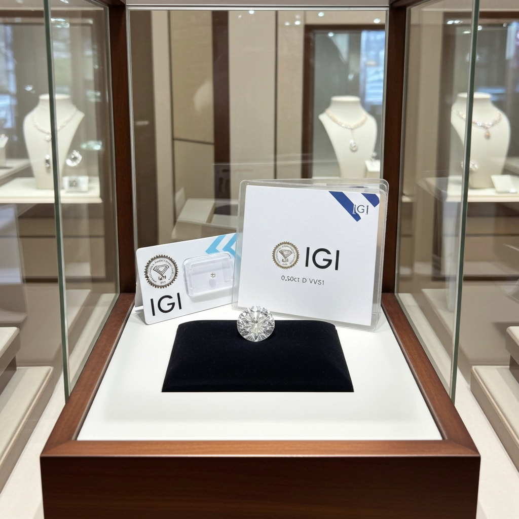 Diamante da investimento certificato igi 0,50ct E VVS1