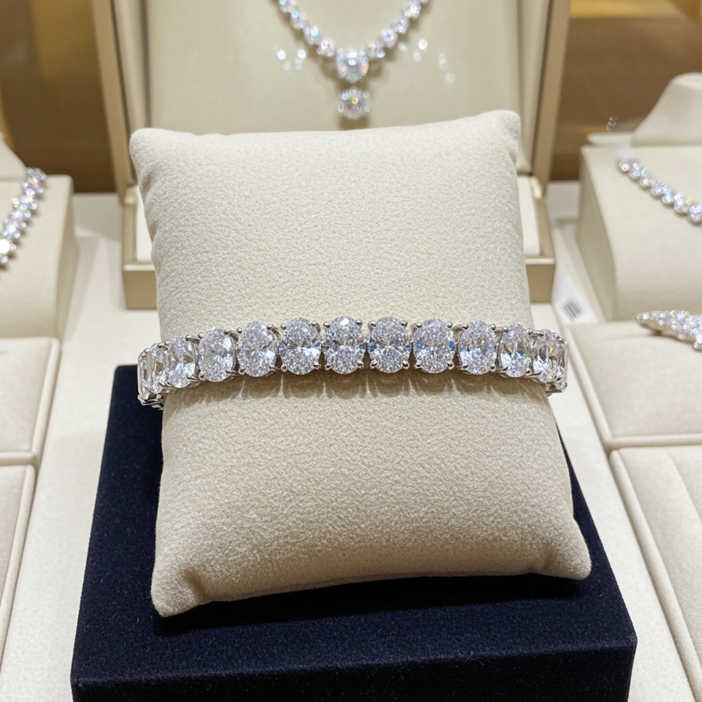 Bracciale - 18 carati Oro bianco - 32 ct. tw. Diamante (Coltivato in laboratorio)