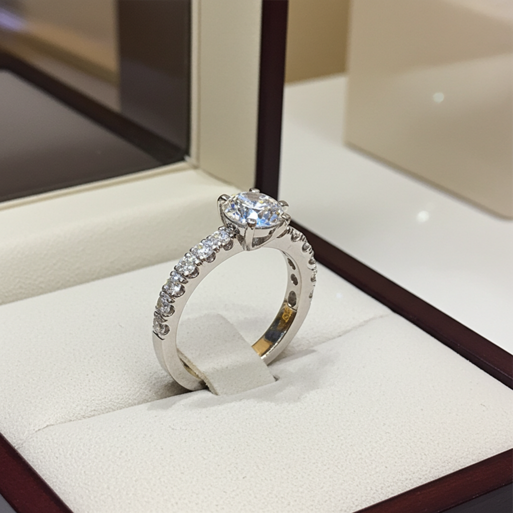 Anello di fidanzamento - 18k Oro Bianco - 2.18ct. tw. Diamante (Naturale)