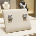 orecchini punto luce certificato HRD con 2 diamanti naturali 1,01 ct