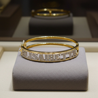 Bracciale personalizzato in oro bianco 18k e diamanti naturali