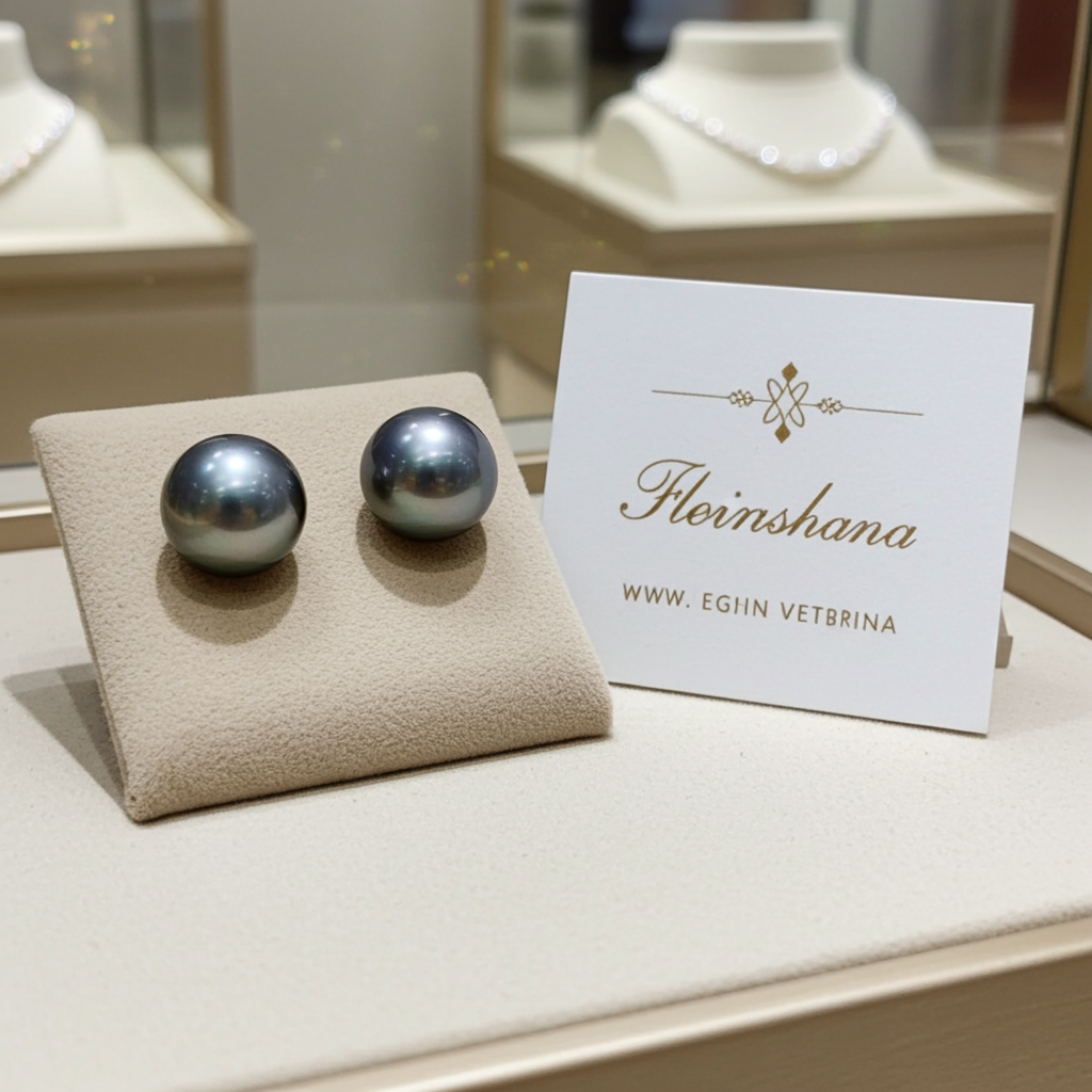 Orecchini - 18 carati Oro bianco Perla - Akoya 12 mm