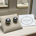 Orecchini - 18 carati Oro bianco Perla - Akoya 12 mm