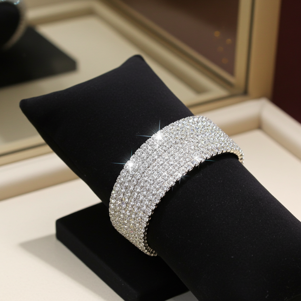 Bracciale tennis  oro bianco e diamanti naturali 35ct