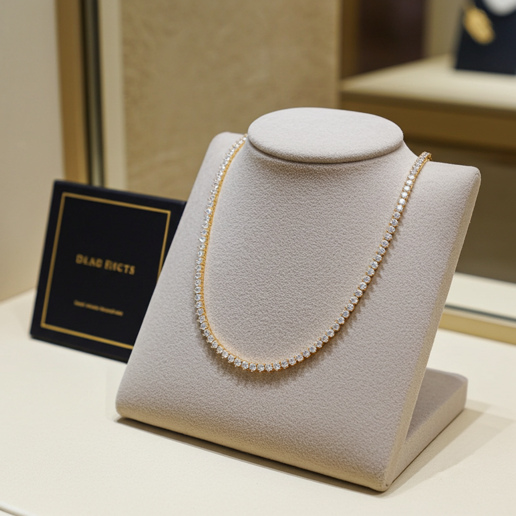 Collana Tennis- 18 carati Oro giallo - 8.67ct. Diamante (Naturale)