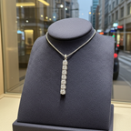 Collana con ciondolo - 18 carati Oro bianco 0.60ct  Diamante (Naturale)