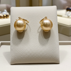 Orecchini - 18 carati Oro giallo - Perle di mare del Sud da 11x12mm