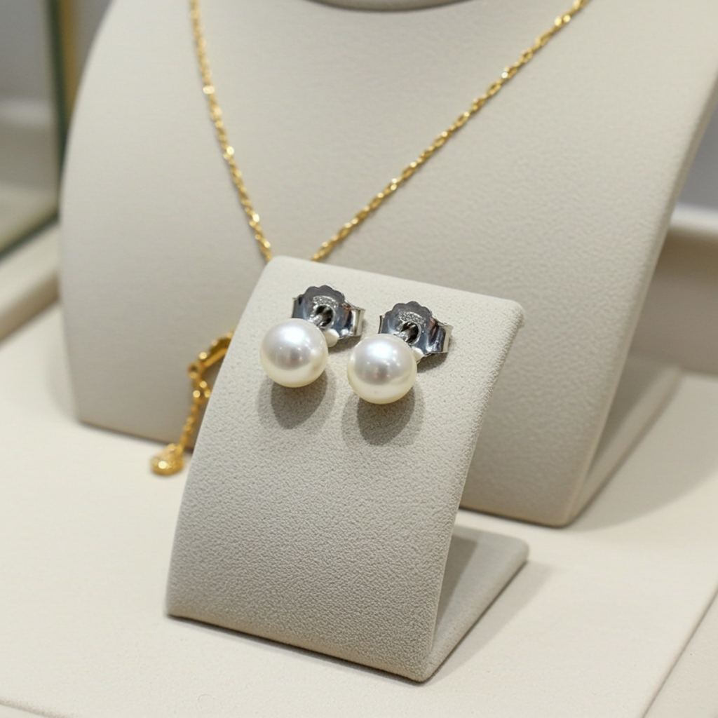 Orecchini - 18 carati Oro giallo Perla - Akoya 12 mm