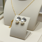 Orecchini - 18 carati Oro giallo Perla - Akoya 12 mm