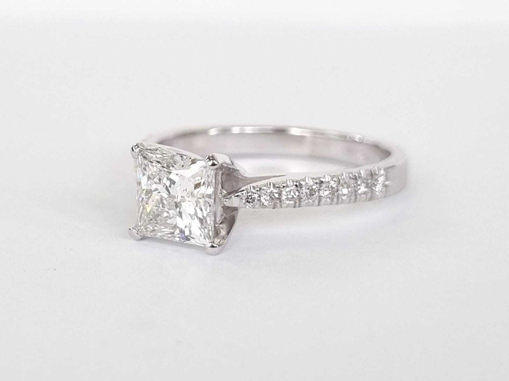 Anello di fidanzamento - 18 carati Oro bianco - 1.20ct. tw. Diamante (Naturale) - Diamante