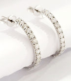 Orecchini - 18 carati Oro bianco - 1.10ct. tw. Diamante (Naturale)