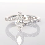 Anello da cocktail - 18 carati Oro bianco - 1.14ct. tw. Diamante (Naturale) -Diamante