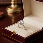 Anello solitario in oro bianco 18k e diamante naturale da 2.02 ct.  D IF