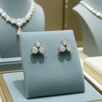 Orecchini Trilogy  - 18 carati Oro bianco 0.60ct Diamante (Naturale) - Diamante