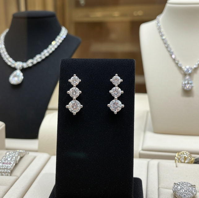 Orecchini - 18 carati Oro giallo - 2.88ct. tw. Diamante (Coltivato in laboratorio)