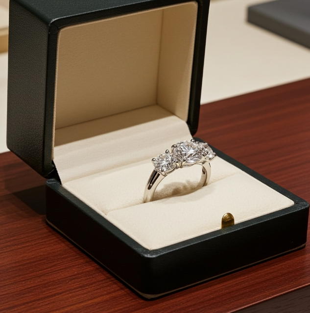 Anello - 18 carati Oro bianco - 4.22ct. tw. Diamante (Coltivato in laboratorio) - Diamante - D IF