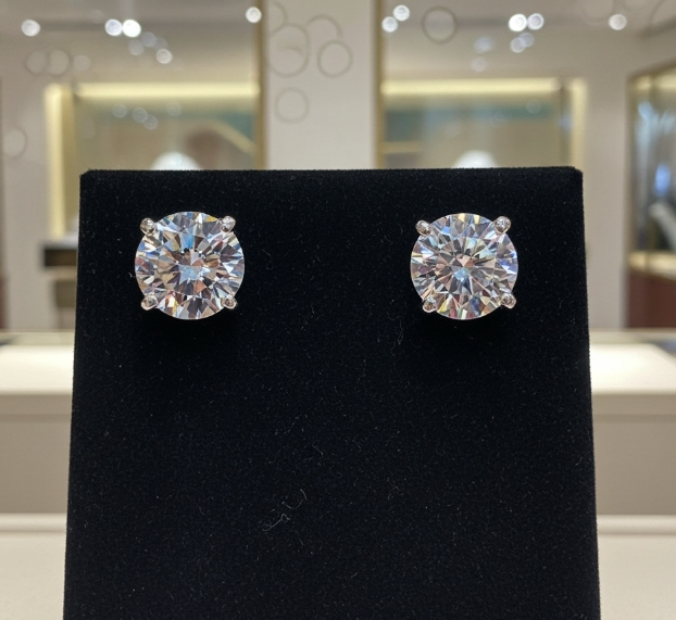 Orecchini a lobo - 18carati Oro bianco - 2.10 ct. tw. Diamante (Coltivato in laboratorio) -