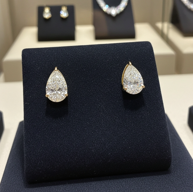 Orecchini a lobo - 18carati Oro giallo - 1,50 ct. tw. Diamante (Coltivato in laboratorio) -