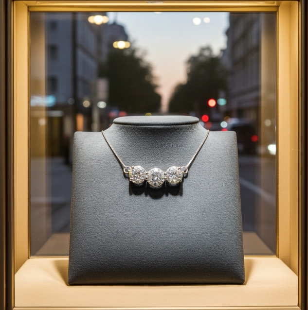 Collana - 18 carati Oro bianco -2,88ct. tw. Diamante (Coltivato in laboratorio) - Diamante -D VVS1