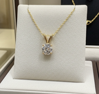 Collana con ciondolo - 18 carati Oro giallo - 0.60ct. tw. Diamante (Coltivato in Laboratorio)