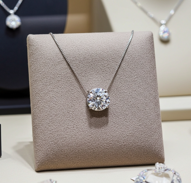 Collana con ciondolo - 18 carati Oro bianco - 2.00 ct. tw. Diamante (Coltivato in Laboratorio) -