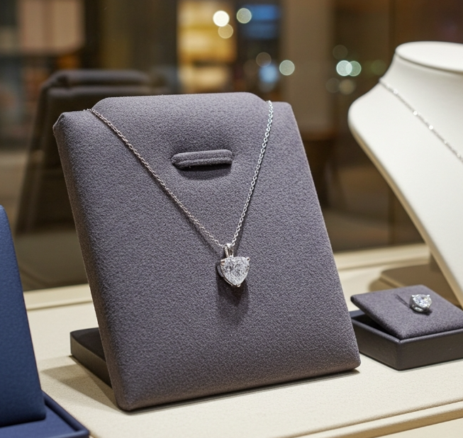 Collana con ciondolo - 18 carati Oro bianco - 1,00 ct. tw. Diamante (Coltivato in Laboratorio) -