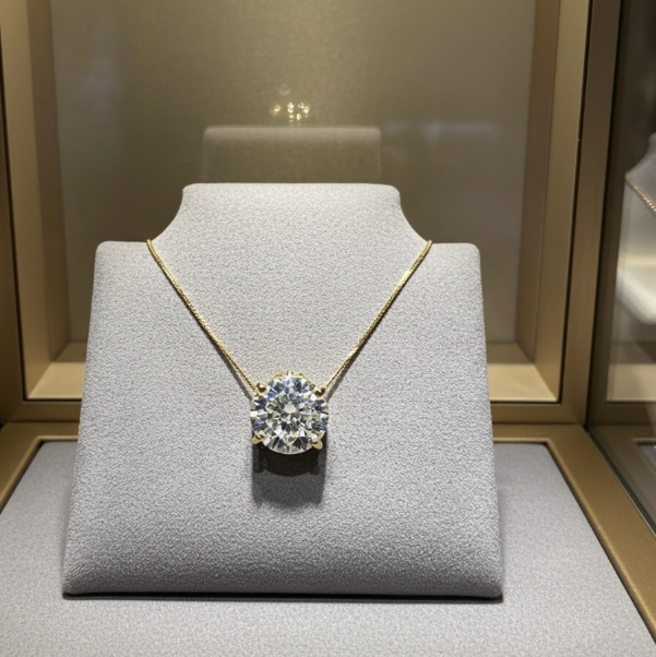 Collana con ciondolo - 18 carati Oro giallo - 2.10 ct. tw. Diamante (Coltivato in Laboratorio) -