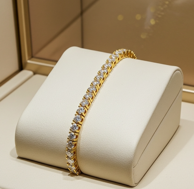 Bracciale tennis - 18 carati Oro bianco - 13.90ct. tw. Diamante (Coltivato in laboratorio)