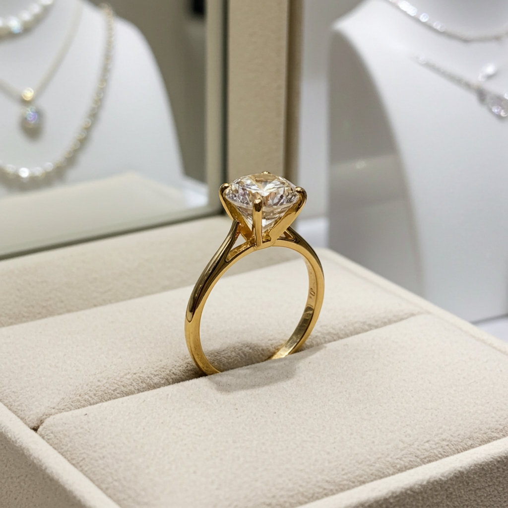 Anello di fidanzamento - 18k giallo - 0.65ct. tw. Diamante (Naturale)