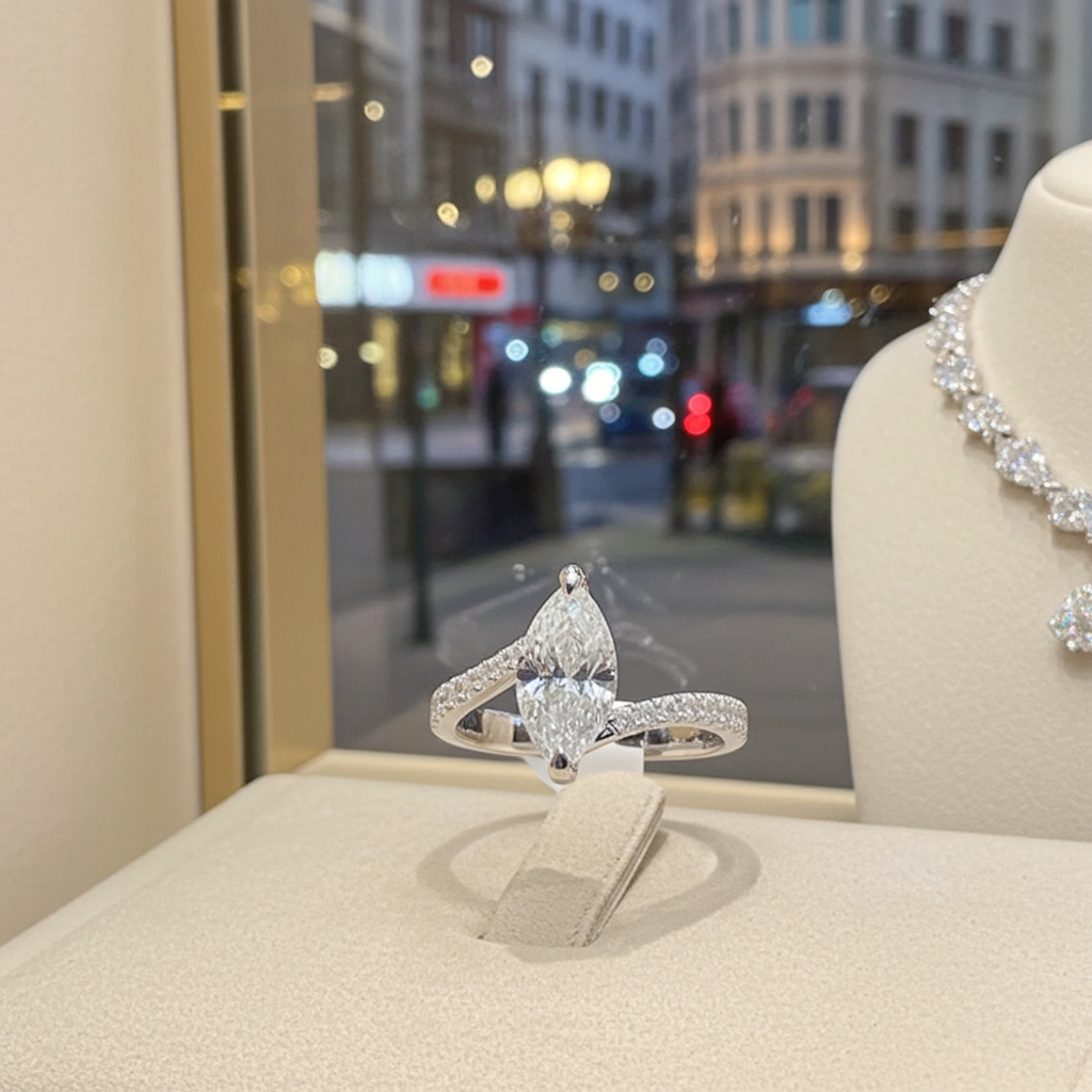 Anello - 18 carati Oro bianco - 0.65ct. tw. Diamante (Naturale)