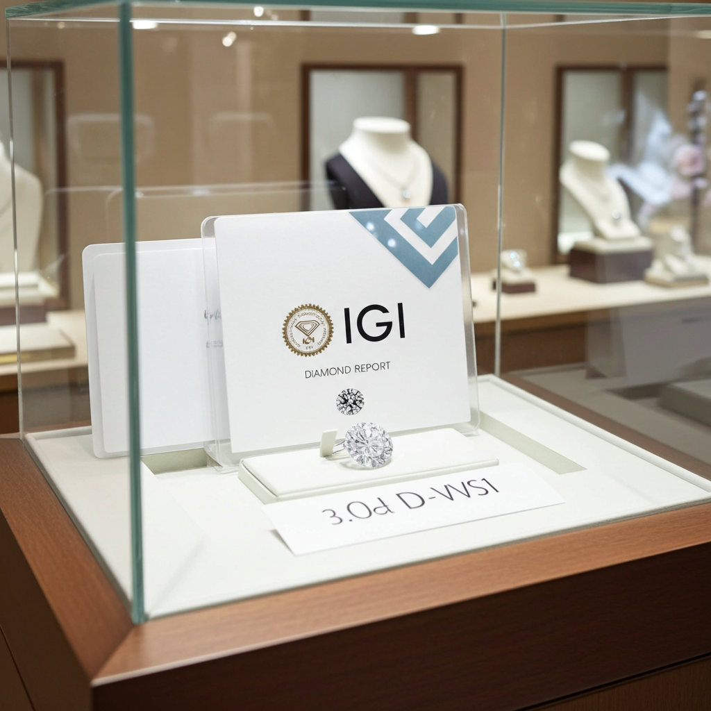 Diamante da investimento certificato igi 3ct D VVS1